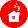 Read icon depicting a house and dollar signs